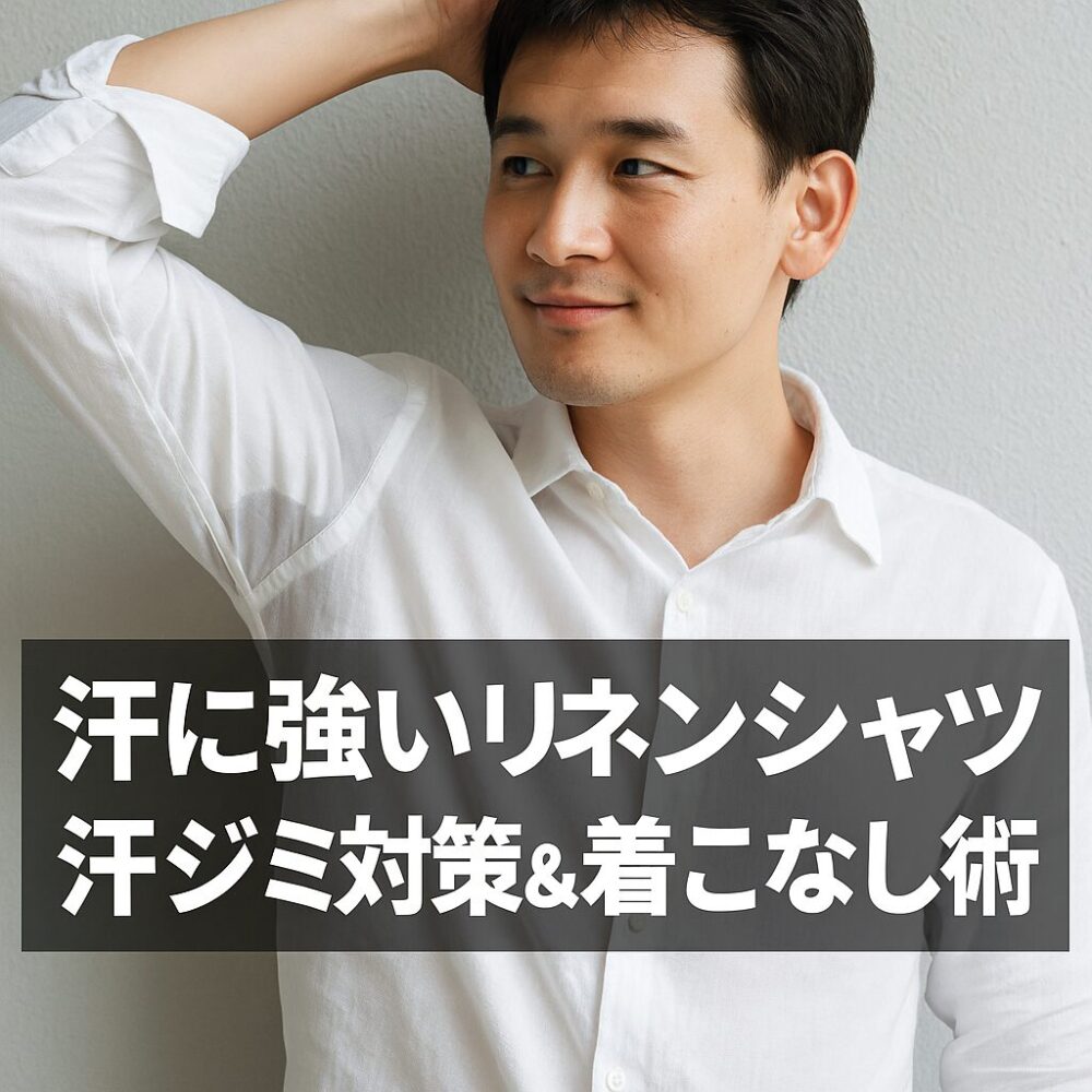 汗に強いリネンシャツ 汗ジミ対策&着こなし術